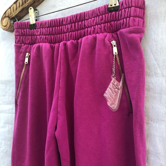 Nike Air Sweatpants Pink Fuchsia Joggers Zip Pockets With Logo Hang Tag Small - Picture 3 of 8